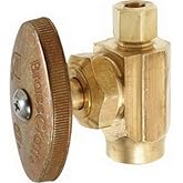 BrassCraft R04X Sweat x Compression 125 psi Rough Brass Straight Supply Stop, 1/2" x 1/4" OD
