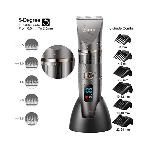 Hatteker-Beard-Trimmer-Hair-Clipper-Professional-Cordless-Clippers-Hair-Trimmer-Shaver-Detail-Trimmer-Hair-Cutting-Kit-for-Men-Waterproof Hatteker Professional Hair Clipper Cordless Clippers Hair Trimmer Beard Trimmer Shaver Detail Trimmer Hair Cutting Kit…
