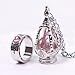 New Puella Magi Madoka Magica Soul Gem Necklace + Ring Cosplay Set Pink