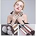 BeautyKate 8pcs Makeup Brushes Set Cosmetic Blusher Eye Shadow Brush Set Kit (Black Rose Gold)