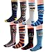 Deer Mum Boy's Cotton Cartoon Car Pattern Knee High Socks,3-12 Years