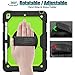 SEYMAC stock Case for iPad 9th/ 8th/ 7th Generation 10.2'', Shockproof with Screen Protector, Pencil Holder [360° Rotating Hand Strap] & Stand, for iPad 10.2 inch 2021-2019 (Green+Black)