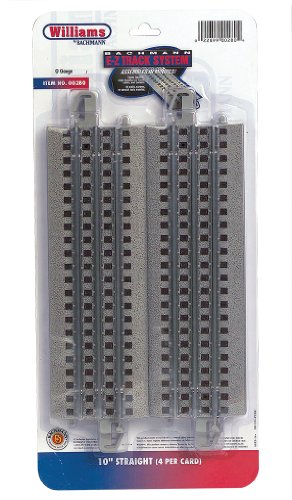 Williams By Bachmann O Gauge E-Z Track 10 Straight (Pack-4) - O Scale