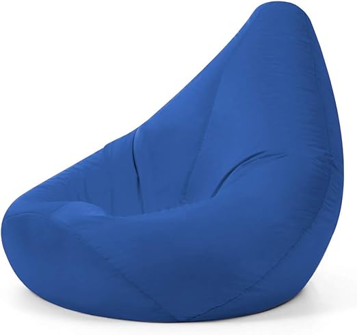 Bean Bag Bazaar High Back Bean Bag Chair Blue 118cm X 70cm