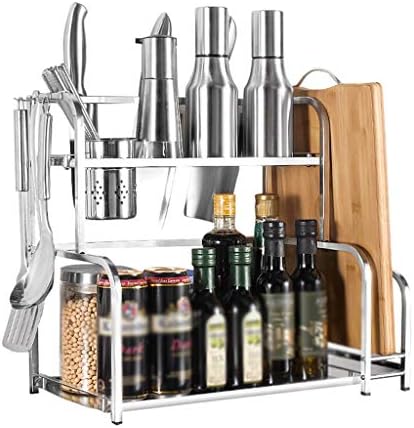 新作多数 キッチン収納ラック ステンレススチール調味料ボトルホルダーは 多機能棚ユニット 3階を厚くします