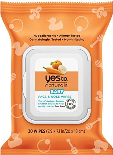 (PACK OF 4) Yes to Baby Face and Nose Wipes Quick Easy Cleansing On The Go 30 Count