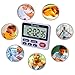 Samshow Digital Kitchen Cooking Timer Clock,Simultaneous Timing Countdown Up Pocket Timer with alarm clock, Large Led Display, Memory, Stopwatch Function, Magnetic Back (Battery included) (One Group)