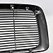 Matte Black Horizontal Front Hood Bumper Grill Grille Guard ABS Compatible With 02-05 Dodge Ram 1500/03-05 2500 3500