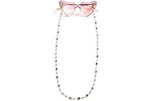 A JINDALAI Sunglasses Chains for Women Eyeglass Chains with Colorful Beads Alligator Clip Reading Glasses Neck Cord Spectacle