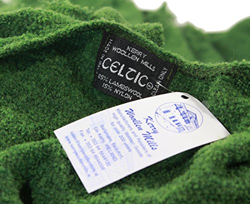 Wool Ruana Shawl Kerry Woollen Mills Kelly Green Irish Made