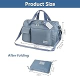 Flintronic Travel Duffel Bag 50L Foldable Lightweight Wet Dry Pocket Blue view 3