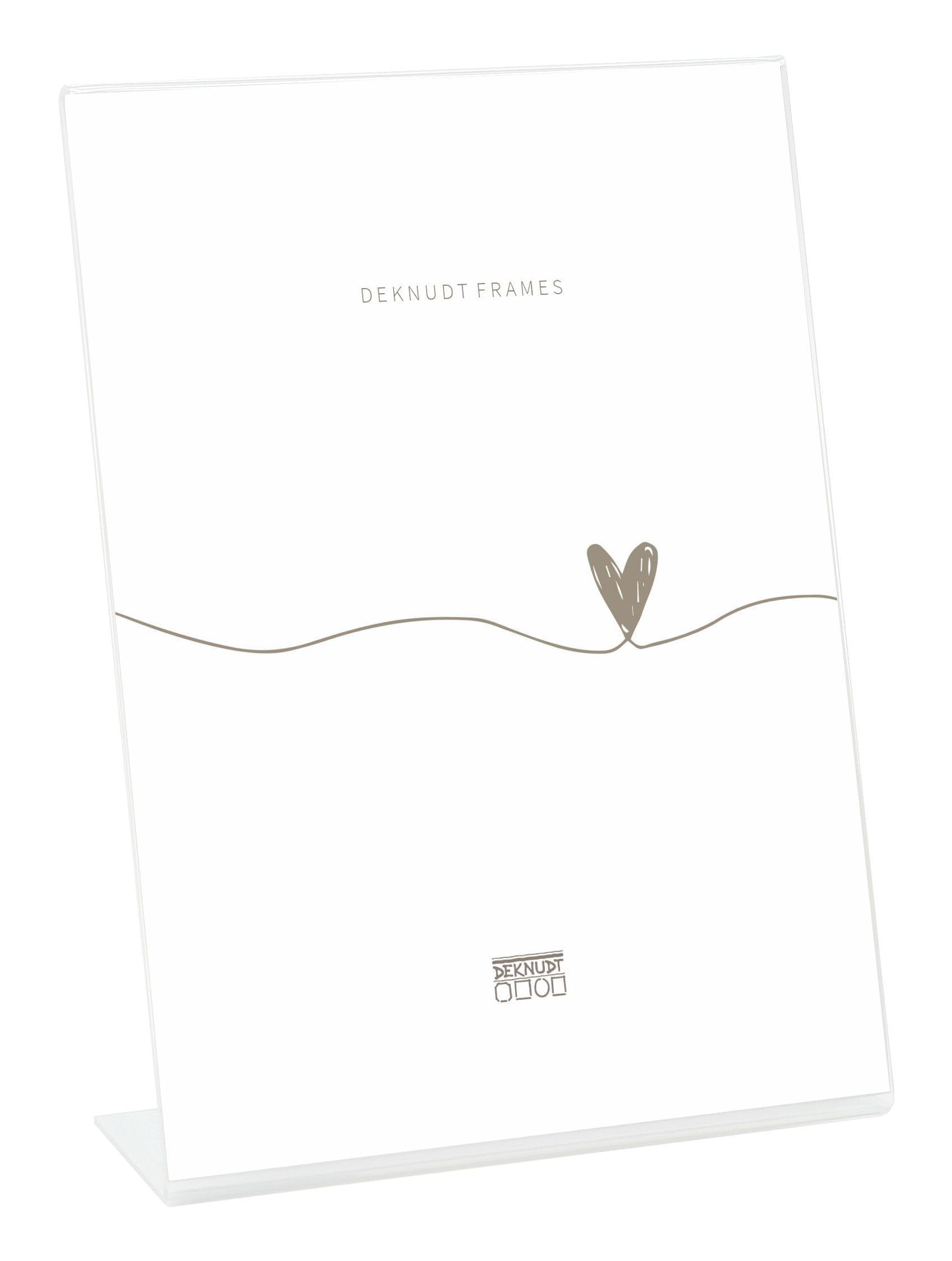Deknudt Frames S58RL1V Vertical Photo Frame on Stand Resin Transparent 20 x 30 cm