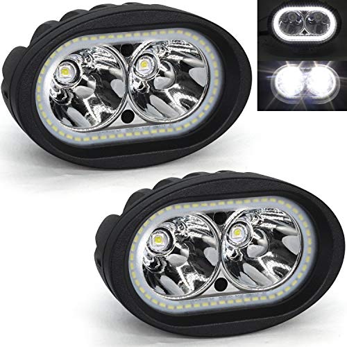Led Motorcycle Halo Driving Lights, Ourbest Spot Beam Cree 4″ 20W Fog Auxiliary Lights Work Pods For Trucks Cars Jeep Off Road Tractor 4×4 Forklift ATV SUV Boat(2Pcs)