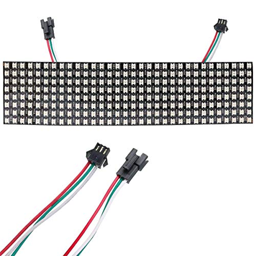 MOKUNGIT WS2812B Pixels Screen 8x32 WS2812B 256pixels LED Programmed Panel Screen WS2811 IC Inside SMD 5050 Led Digital Flexible Individually Addressable Color DC5V (8x32 pixels) â€¦
