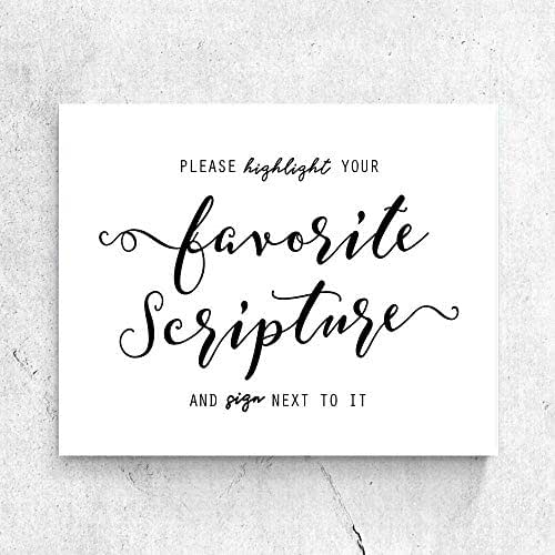 Amazon.com: Bible Guest Book Sign, Bible Verse Guest Book ...