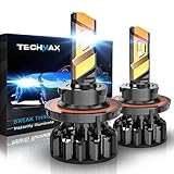 TECHMAX H13 LED Headlight Bulbs,Cree Chips 12000Lm 6500K Xenon White Extremely Bright 9008 Conversion Kit of 2