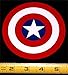 Captain America Shield HQ 3 Color Red, White and Blue Vinyl Decal! 4.5