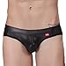 Igeon Men's Leather Like Backless Underwear Fetish Jockstrap Bikini Swimwear (Large(fit waistline 29.0-39.5 inch))