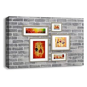 Canvas Wall Art Picture Collage Idea Painting Artwork for Home Prints Framed - 12x18 inches
