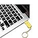 OUYAWEI Portable USB Flash Drive Mini Metal Key Chain U Disk Storage Drive Silver 8GB