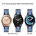 VIGOSS Compatible Gear Sport Bands/Galaxy Watch 42mm Band,20mm Blue [UPGRADE] Polished&Brushed Solid Metal Stainless Steel Strap Replacement Bracelet for Samsung Gear Sport R600/Galaxy Watch 42mm R810