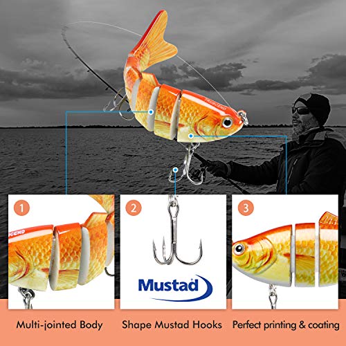 image for TRUSCEND Fishing Lures Swimbait Bass, 10cm 3.93