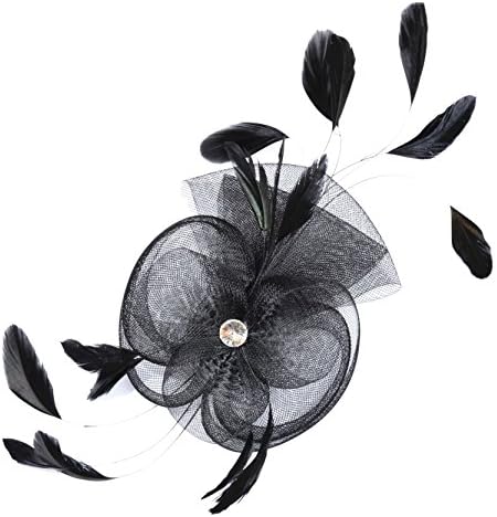 Womens Fascinator Hat with Clip and Brooch