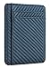 Travelambo RFID Front Pocket Minimalist Slim Wallet Genuine Leather Small Size (carbon fiber texture blue)carbon fiber texture gray