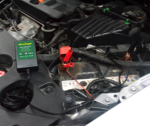 Mroinge MBC015 6V&12V 1.5A Smart Battery Charger / Maintainer, with 12ft output cord.