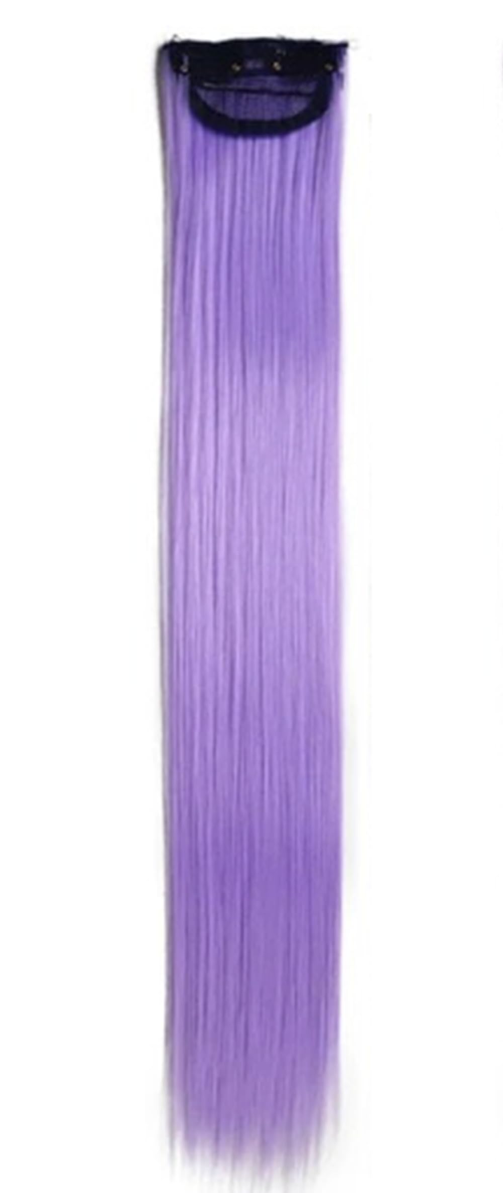 Clip-In Hair Extension Highlights Streaks, Colourful Hair Highlights (2 Clips Lavender x 1) — image 1