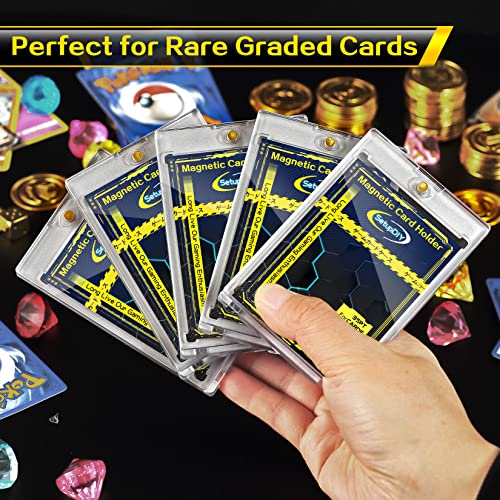 Card Holders, 5 Pack New Matte Silver, 35 pt Trading