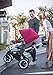 Bugaboo Donkey 2 Mono Baby Stroller, Foldable Stroller, Converts into Twin Side-by-Side Sibling Stroller, from Birth Baby Stroller, Infant Stroller, Multiple Seat Positions, Grey/Red