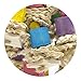 EBaokuup Large Medium Bird Parrot Chewing Toy - Natural Wooden Parrot Blocks Knots Tearing Toy Bird Cage Bite Toy for African Grey, Macaws Cockatoos, and a Variety of Amazon Parrots (Small)