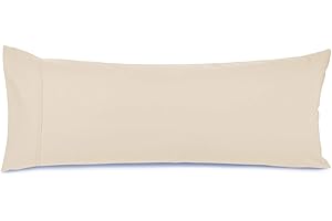 Nestl Body Pillow Cover – Soft Body Pillow Pillowcase – Lightweight Beige Pillowcase – Microfiber Body Pillow Case Cover – 20x54 Inches – Envelope Closure
