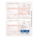 TOPS 1099-MISC Tax Forms for 2019, 5-Part Inkjet/Laser Form Sets for 50 Recipients, 3 1096 Summary Transmittal Forms (TX22993)