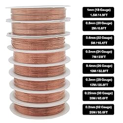 INSPIRELLE 8 Packs Copper Wire Mixed Sizes Craft
