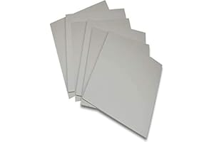 AYB PRODUCTS Battleship Gray Traditional Carving Printing Studio 6 Pack of Firm Sheets Unmounted Artist Printmaking Art Set (6" x 8")