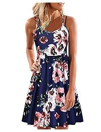 ULTRANICE Vestido corto sin mangas ajustable, sin espalda, para mujer