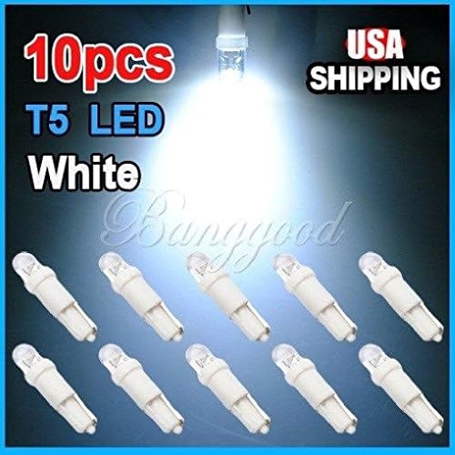 Secret Doll 10X T5 37 58 70 73 74 Car Auto Dashboard Gauge 1 LED Wedge Side Light Bulb Lamp