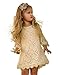 APRIL GIRL Flower Girl Dress, Lace Dress 3/4 Sleeve Dress