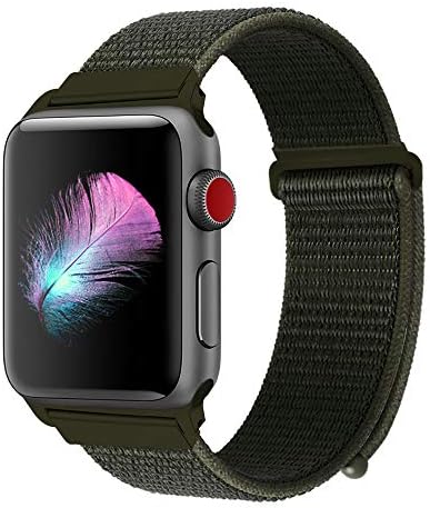 GIPENG For Apple Watch Strap 38MM 42MM, Soft Nylon iwatch Strap, Replacement for Apple Watch Sport, Series 3, Series 2, Series 1, Nike+, Edition, Hermes, with Hook and Loop Fastener, Adjustable Closure Wrist Strap