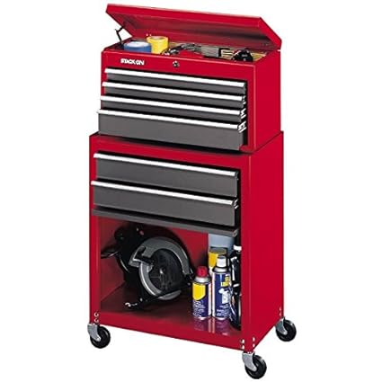 Stack On Sc 600 6 Drawer Chest Cabinet Combo Red Amazon Co Uk