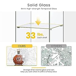 VIVOHOME 3 Layers 16''W x 16''D x 34''H Display