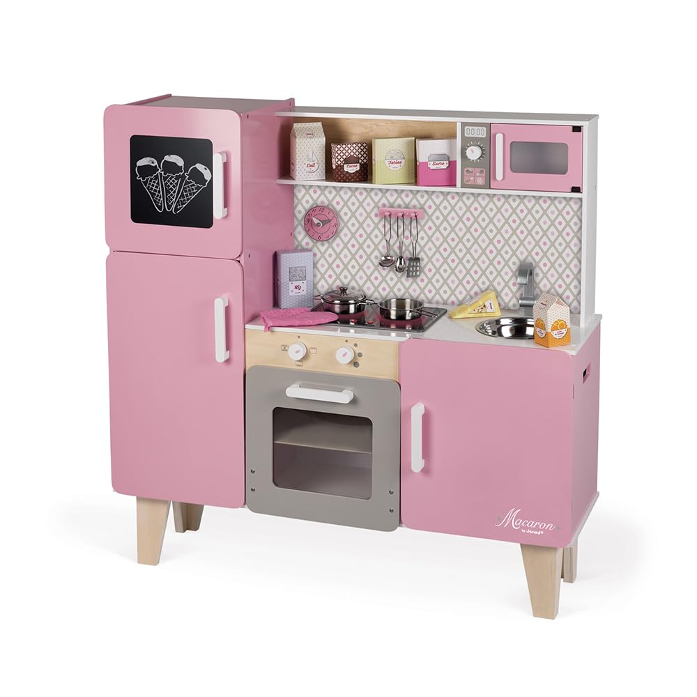 Janod Wooden Cooker, Maxi Macaron, Pink