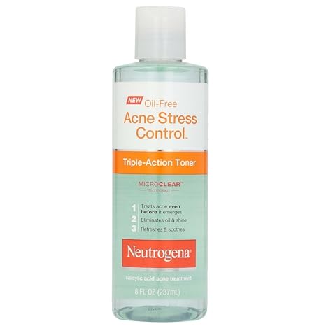 Neutrogena Oil Free Acne Stress Control Triple Action Toner 8 Fluid Ounce Pack Of 3 Amazon In Health Personal Care