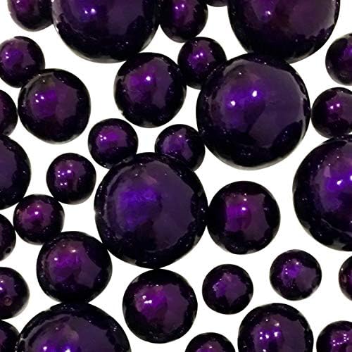 20 Packs Sale Floating Plum Pearls - Jumbo/Assorted Sizes Vase Decorations + Includes Transparent Water Gels for Floating The Pearls