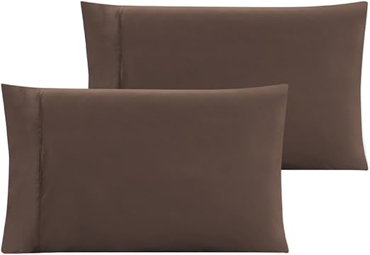 Amazon Com Grand Linen Queen Size Solid Chocolate Brown Pillow