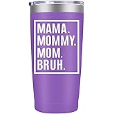 MFGNEH Mothers Day Birthday Gifts for Mom,Mom Christmas Gifts from Daughter, Son,Kids,Mother Gift,Thank You Gift for Mama Mommy Bruh,Women,20oz Stainless Steel Tumbler Cup,Purple