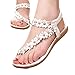 Women Sandals, Neartime Summer Bohemia Sweet Beaded Clip Toe Sandals Hollow Out Beach Shoes