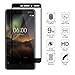 Orzero (2 Pack) Compatible for Nokia 6.1 2018, Nokia 6 (2018 Version) Tempered Glass Screen Protector, 2.5D Arc Edges 9 Hardness HD Anti-Scratch Full-Coverage (Lifetime Replacement)